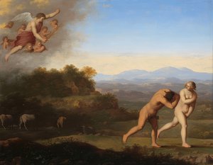 De verdrijving uit het paradijs. Na 1646 door Cornelis van Poelenburch