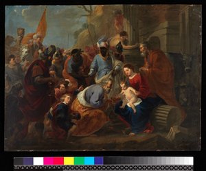 Aanbidding van de koningen, voor 1667 door Cornelis van Poelenburgh