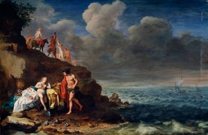 Bacchus en Ariadne op het eiland Naxos, 17e eeuw door Cornelis van Poelenburgh or Poelenburch