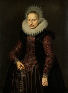 Portret van Brechtje Overrijn van Schoterbosch door Cornelis van der Voort