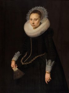 Portret van Maria Overrijn van Schoterbosch (1599/1600-1638) door Cornelis van der Voort
