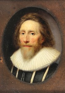 Een heer in zwart met gesneden dubbelt, 1639