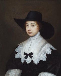 Portret van Dorothy Sydney, Gravin van Leicester door Cornelius I Johnson