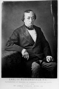 Benjamin Disraeli, 1e Graaf van Beaconsfield, Britse Conservatieve Staatsman door Cornelius Jabez Hughes