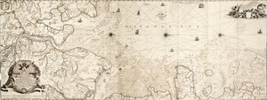 Kaart van de Noordzee door Cornelius Martin Wohlers