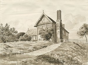 Betley - Boerderij door Cornelius Varley