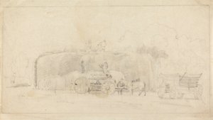 Hooimachters door Cornelius Varley
