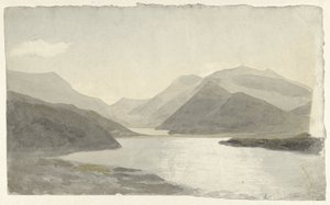 Zonlicht op een meer bij Snowdon, Llanberis, Noord-Wales