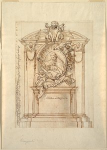 Tekening, Ontwerp voor een monument, ca. 1750 door Corrado Giaquinto