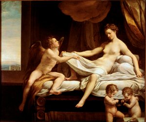 Danaë Schilderij door Antonio Allegri, genaamd Il Correggio