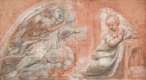 De annunciatie, ca. 1522-1525 door Correggio