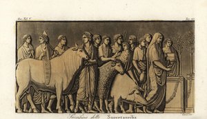 Romeinse suovetaurilia of suovitaurilia offerceremonie door Corsi Corsi