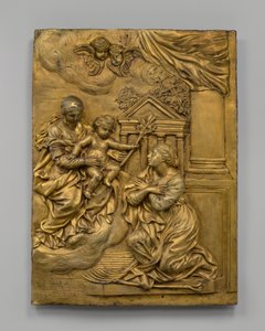 De Maagd en het Kind verschijnen aan Sint Martina, ca. 1650 door Cosimo Fancelli
