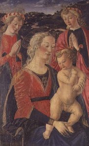 Madonna en Kind met Twee Engelen