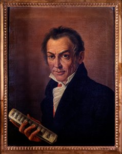 Portret van Nicola Antonio Zingarelli, Italiaanse componist en organist door Costanzo Angelini