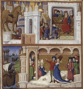 Illustratie voor het epos De Aeneis van Vergilius, 1450-1499