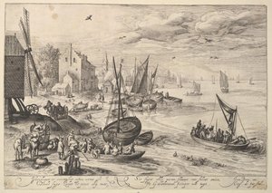Havenscène door Crispijn de Passe I