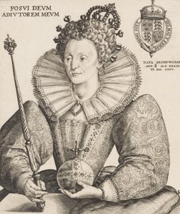Koningin Elizabeth I, 1592 door Crispijn de Passe I