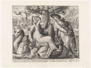 Azië (De vier werelddelen) door Crispijn van de Passe (I)