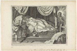 Apollo en Mercurius bezoeken Chione door Crispijn van de Passe (II)