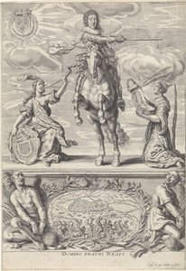 Portret van Gaston Jean-Baptiste van Orléans, te paard door Crispijn van de Passe (II)