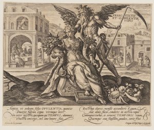 Felicitas et Opulentie Typus, van Tijd met deugden en ondeugden
