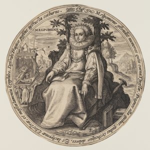 Melpomene, uit De Muzen door Crispijn van de Passe I