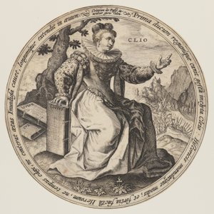 Thalia, van De Muzen door Crispijn van de Passe I