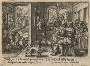 Banket met Muzikanten, ca. 1600 door Crispijn van de Passe the Elder