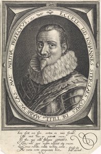 Portret van Johann Tserclaes, graaf van Tilly door Crispijn van de Passe the Elder
