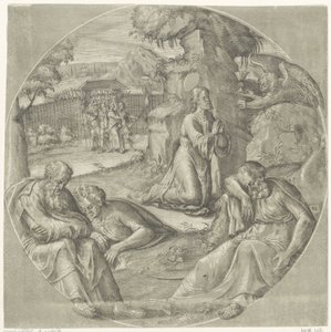 Christus op de Olijfberg door Crispijn van den Broeck