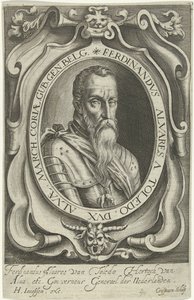 Portret van Ferdinand Alvarez de Toledo, hertog van Alva door Crispijn van den Queborn