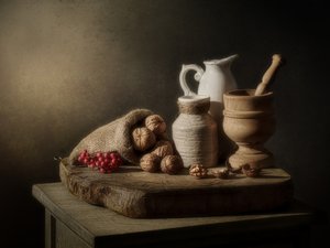 Rustiek stilleven met oogstproducten door Cristiano Giani
