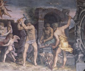 De smidse van Vulcanus, 1555 door Cristofano Gherardi