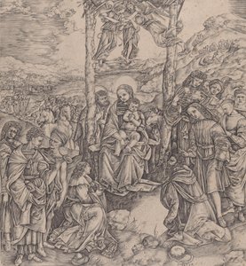 Aanbidding der Wijzen door Cristofano di Michele Martini