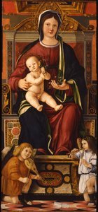 De Maagd en het Kind op de Troon met Twee Muzikale Engelen, 1508-1510