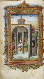 Dochters van Danaus vermoorden hun echtgenoten. Hypermnestra in de gevangenis Illustratie voor The Heroides van Ovidius