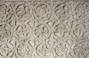 Detail van een gesneden scherm, 9e-10e eeuw