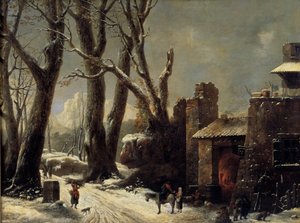 Eerste sneeuw in de Piëmont door César van Loo