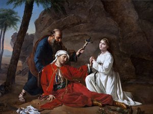 De dood van Malek-Adhel, 1814 door Césarine Henriette Davin Mirvault