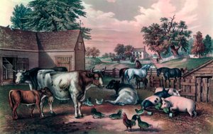 Amerikaanse Boerderij in de Avond, 1857
