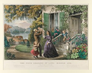 De Vier Seizoenen van het Leven: Middelbare Leeftijd door Currier and Ives