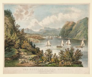 Het landschap van de Hudson. Uitzicht, nabij