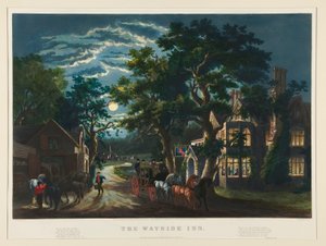 De Herberg Langs de Weg door Currier and Ives