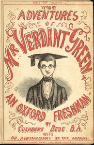 Omslagillustratie voor De avonturen van Mr Verdant Green, een Oxford eerstejaars