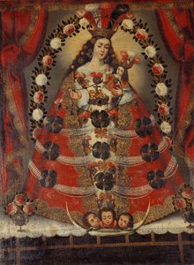 De onbevlekte ontvangenis, c.1700 door Cuzco School
