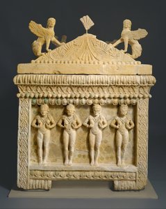 Kalkstenen Sarcofaag: de Amathus Sarcofaag, c.460 v.Chr. door Cypriot