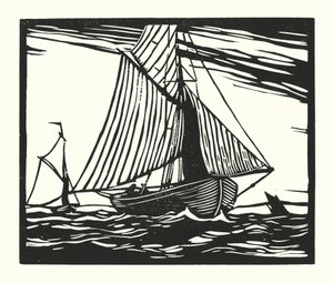 Vissersboten en schuiten: Visserssmak, begin 19e eeuw door Cyril A. Wilkinson
