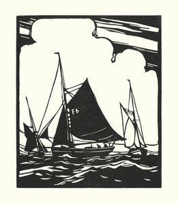 Vissersboten en schuiten: Whitstable oesterboot door Cyril A. Wilkinson