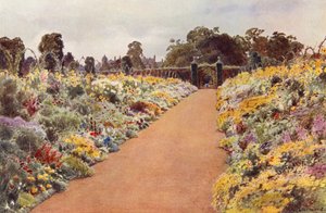 De dubbele borders in de Oosttuin, Sandringham